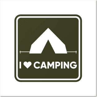 I Love Camping Posters and Art